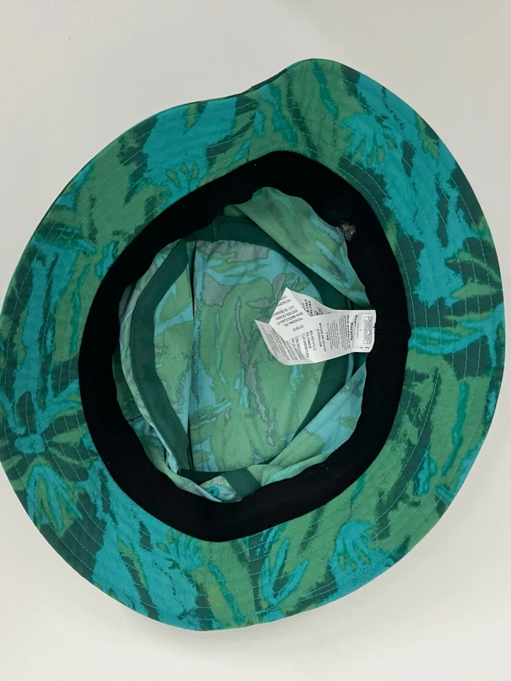 Patagonia Wavefarer Green and Teal Floral Bucket Hat